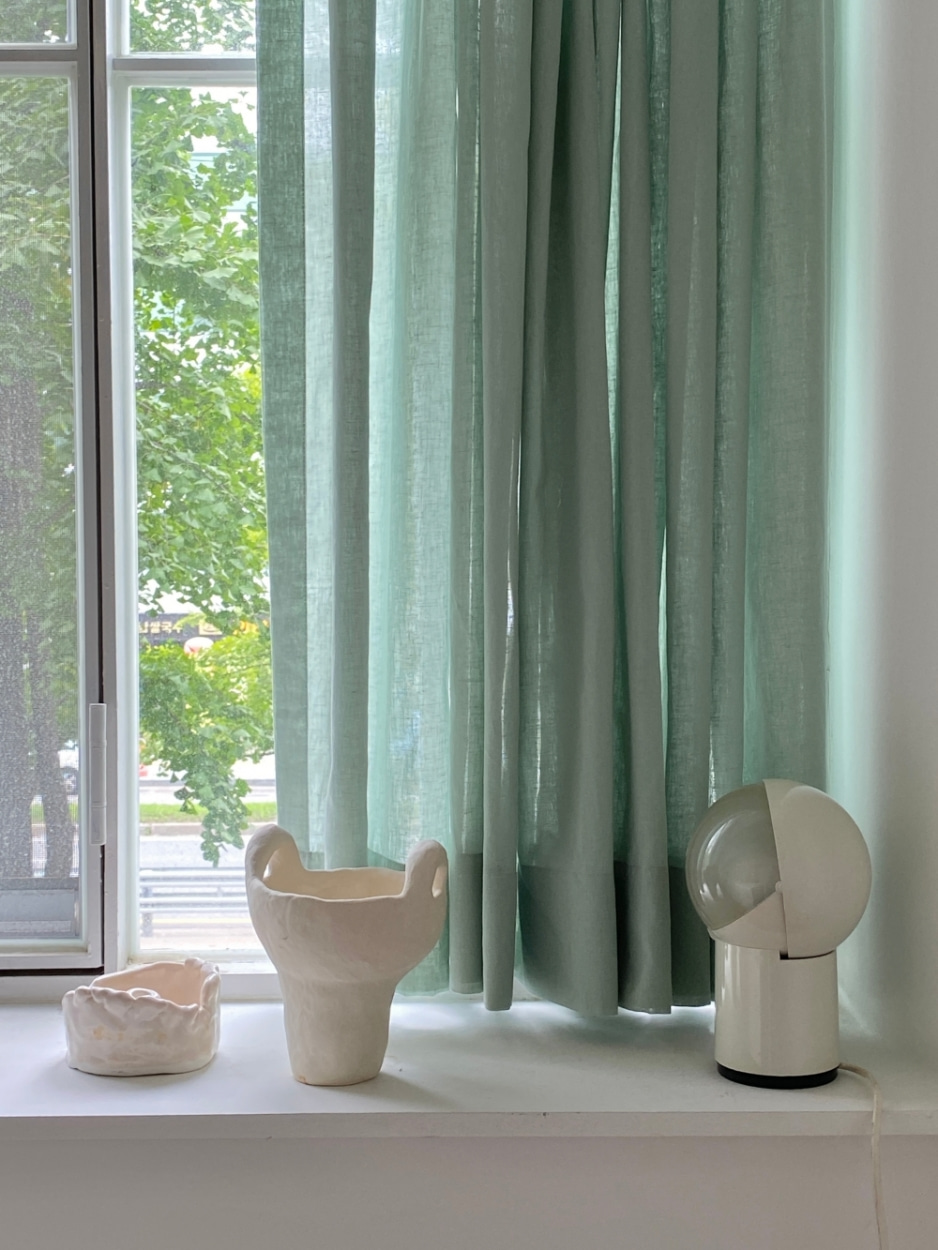 Simply linen curtain Mint