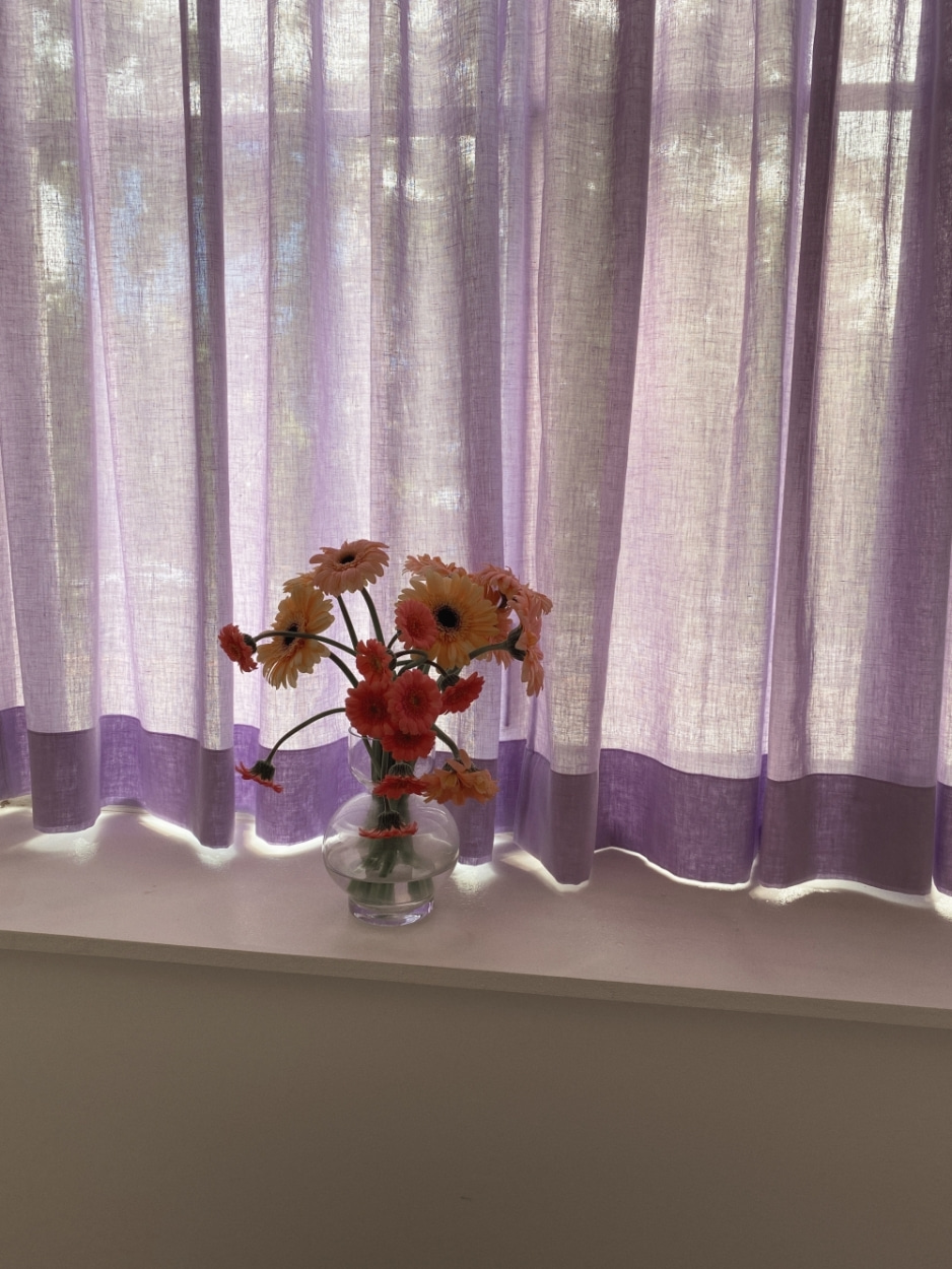 Simply linen curtain Purple